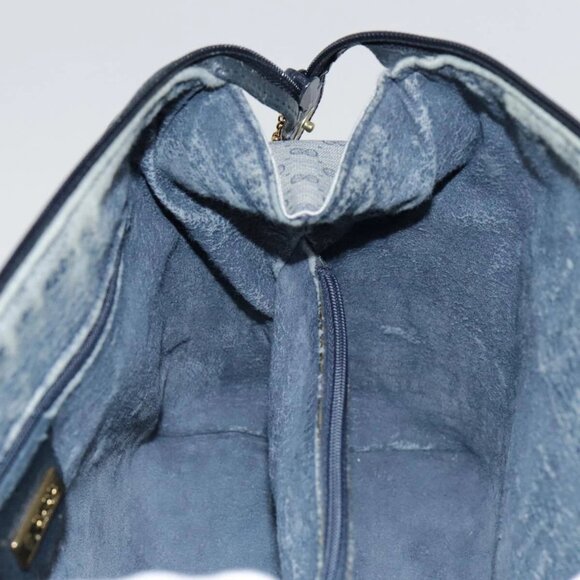 GUCCI Micro GG Supreme Hand Bag PVC Navy Gold 000 40 0207 Auth yk14683 - Picture 11 of 16